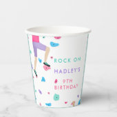 Girls Rock tijdens de Birthday Party Papieren Bekers (Voorkant)