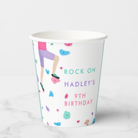 Girls Rock tijdens de Birthday Party Papieren Bekers (Voorkant)