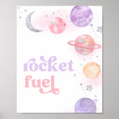 Girl's Rocket Fuel Sign Poster (Voorkant)
