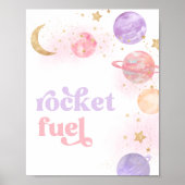 Girl's Rocket Fuel Sign Poster (Voorkant)