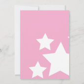 Girls Rockstar Guitar Star Rock Birthday Party  Kaart (Achterkant)