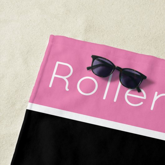 Girls Roller Derby Personalized Beach Towel Strandlaken (In situ)