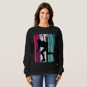 Girls Roller Skating Inspire Coach Retro Colorful Trui (Voorkant volledig)