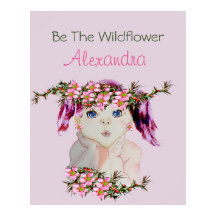 Girls Room Custom Floral Pink Paars Wilde bloem