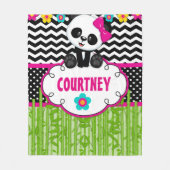 Girls Room Panda Beer - Aangepaste trommel Fleece Deken (Voorkant)