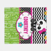 Girls Room Panda Beer - Aangepaste trommel Fleece Deken (Voorkant (Horizontaal))