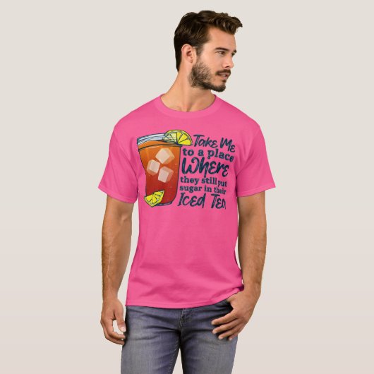 Girls 'Round Here Clothing Sugar In Their Iced Tea T-shirt (Voorkant volledig)
