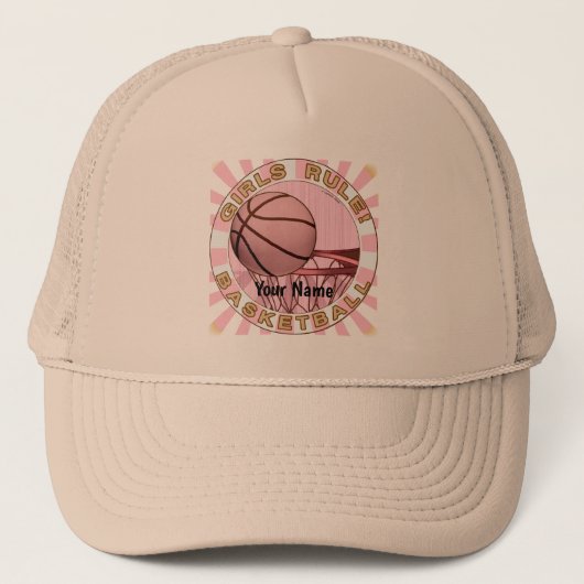 Girls Rule Basketbal Trucker Pet (Voorkant)