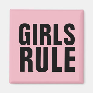 GIRLS RULE Fridge Magnets Magneet