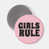 GIRLS RULE MAGNETS MAGNEET (Voorkant / Achterkant)