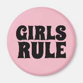 GIRLS RULE MAGNETS MAGNEET (Voorkant)