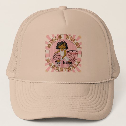 Girls Rules Basketbal  Trucker Pet (Voorkant)