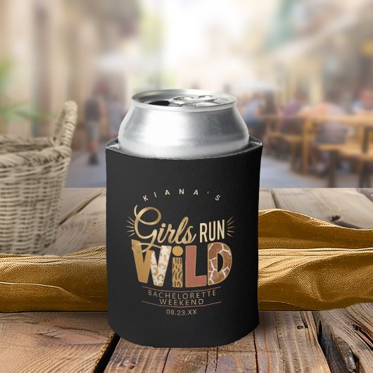 Girls Run Wild Safari Bachelorette ID1148 Blikjeskoeler
