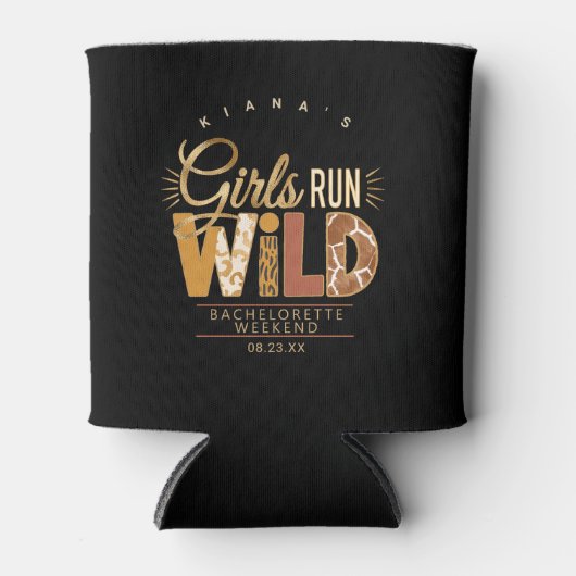 Girls Run Wild Safari Bachelorette ID1148 Blikjeskoeler (Voorkant)