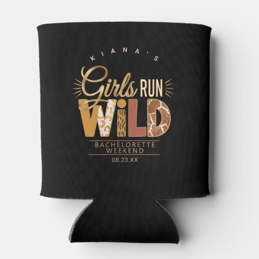 Girls Run Wild Safari Bachelorette ID1148 Blikjeskoeler (Achterkant)