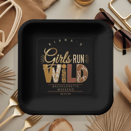 Girls Run Wild Safari Bachelorette ID1148 Papieren Bordje