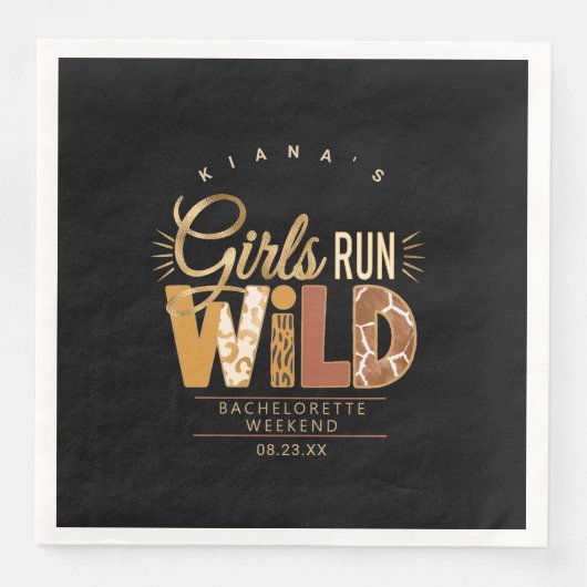 Girls Run Wild Safari Bachelorette ID1148 Servet (Voorkant)