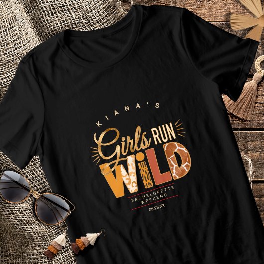 Girls Run Wild Safari Bachelorette ID1148 Tri-Blend Shirt