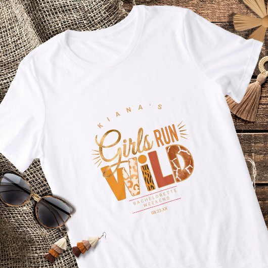 Girls Run Wild Safari Bachelorette ID1148 Tri-Blend Shirt
