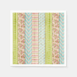 Girl's Rustic Shabby Roos Cottage Chic Tea Party Servet