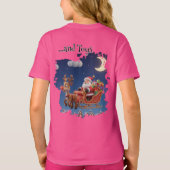 Girls' Santa Rudolph Christmas T-Shirt (Achterkant)