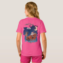 Girls' Santa Rudolph Christmas T-Shirt