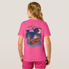 Girls' Santa Rudolph Christmas T-Shirt