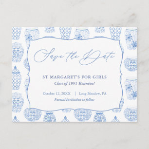 Girls School Dames College reünie Save the Date Briefkaart