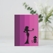Girl's Silhouette-1 - Briefkaart (Staand voorkant)