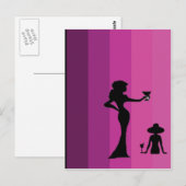 Girl's Silhouette-1 - Briefkaart (Voorkant / Achterkant)