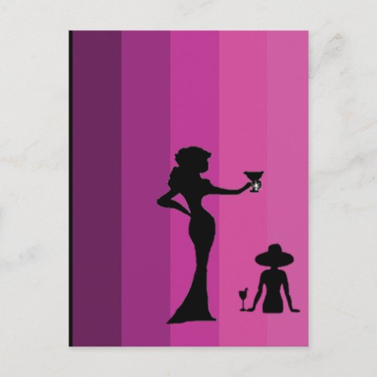 Girl's Silhouette-1 - Briefkaart (Voorkant)
