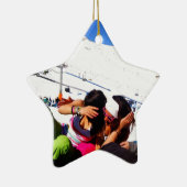 Girls Ski helope Keramisch Ornament (Rechts)