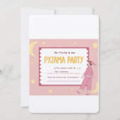 Girls Sleepover Birthday Invite Kaart (Voorkant)