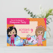 Girls Slumber Party Kaart (Staand voorkant)