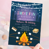 Girls S'more Fun S'mores Campfire Birthday Kaart
