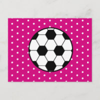 Girl's Soccer Birthday Briefkaart Invitation - Roz
