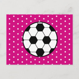 Girl's Soccer Birthday Briefkaart Invitation - Roz