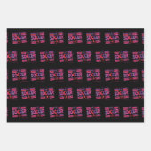 Girls Soccer Geometric Retro Typography Inpakpapier Vel (Voorkant)