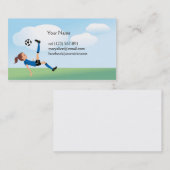 Girl's Soccer Kick Calling Card Contactkaartje (Voorkant / Achterkant)