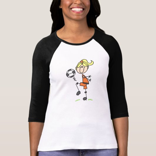 Girls Soccer Knee Kick Shirt (Voorkant)