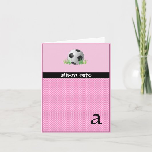 Girls Soccer Notitiekaartje (Voorkant)