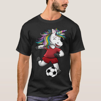 Girls Soccer Unicorn Love Magical Team T-shirt
