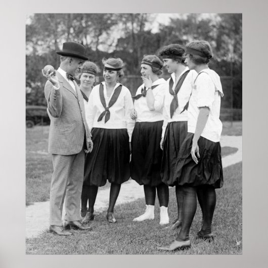 Girls Softball, 1919 Poster (Voorkant)