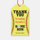 Girls Softball Birthday Party Cadeaulabel (Voorkant)