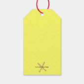 Girls Softball Birthday Party Cadeaulabel (Achterkant)