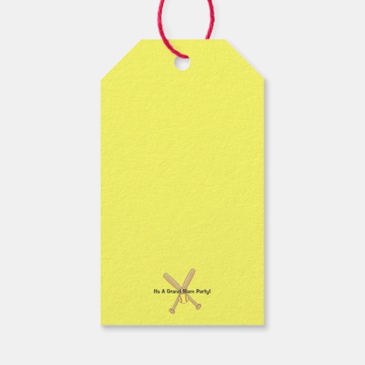 Girls Softball Birthday Party Cadeaulabel (Achterkant)