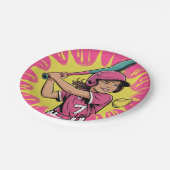 Girls Softball Birthday Party Papieren Bordje (Gekanteld)