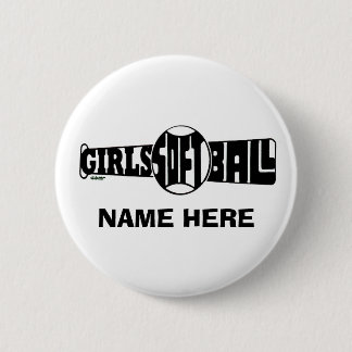 GIRLS SOFTBALL (CUSTOM) RONDE BUTTON 5,7 CM