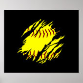 Girls Softball Stitches Fastpitch Gear Poster (Voorkant)