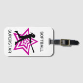 Girls Softball Superstar Bagagelabel (Voorkant (horizontaal))